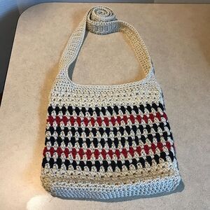Crossbody Crochet Bag Multicolor Knit Boho Purse Craft & Barrow